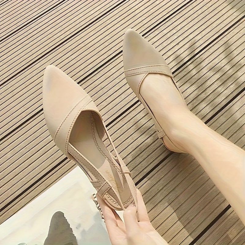 Sapatos Veloura Luxe de Cunha com Biqueira Pontiaguda