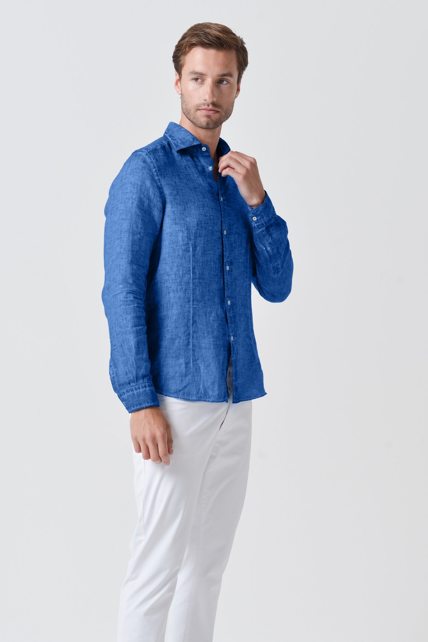 Camisa de Linho Slim Fit - Oceano