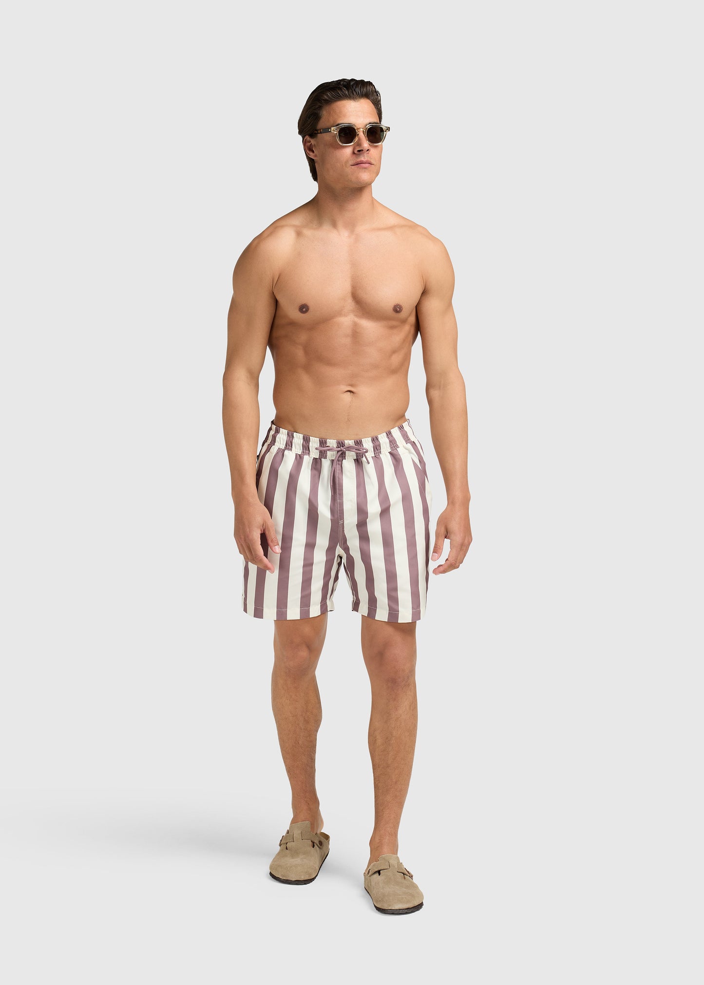 Calções de Natação Stripe - Malva