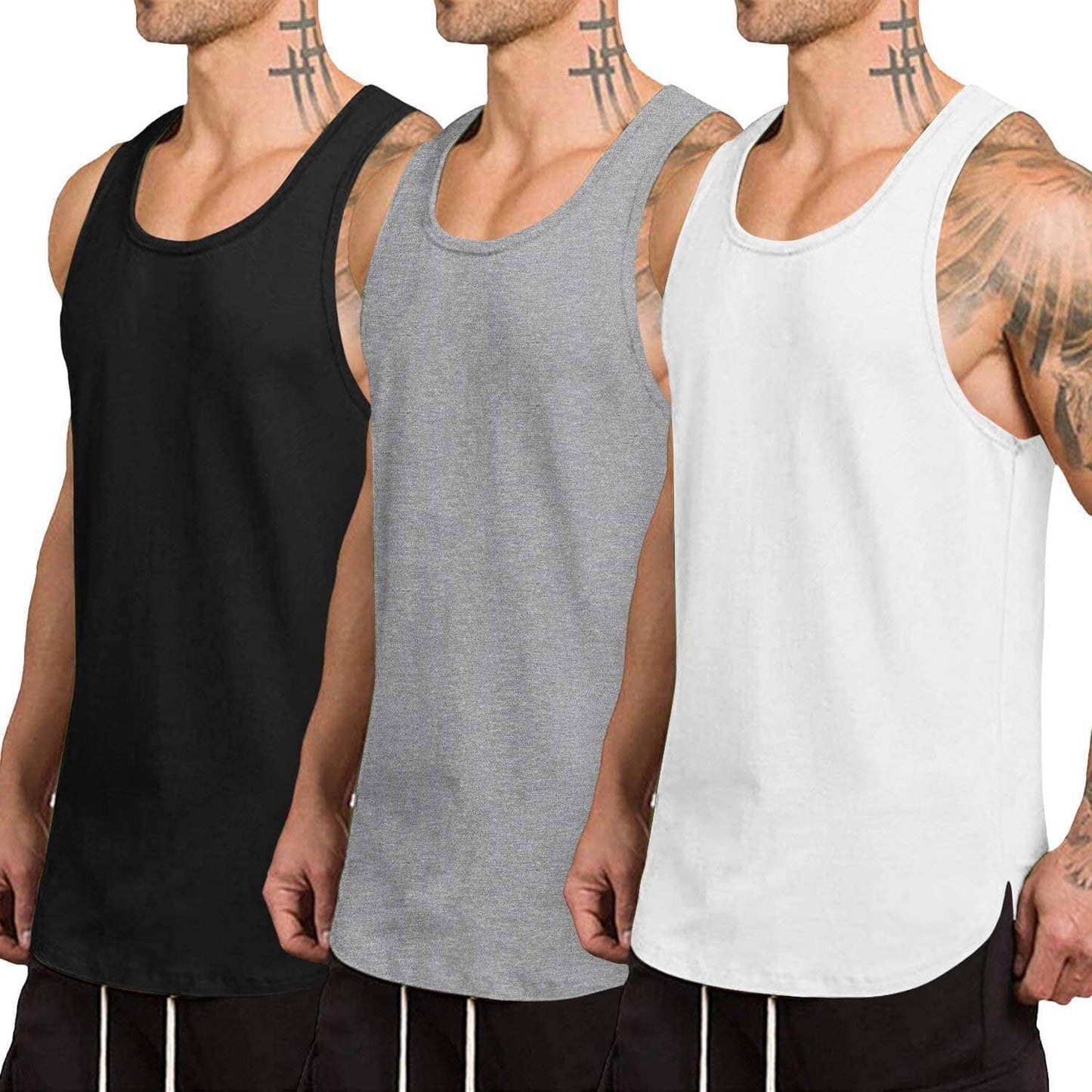 Pack de 3 Camisolas de Ginásio de Secagem Rápida (Apenas EUA)