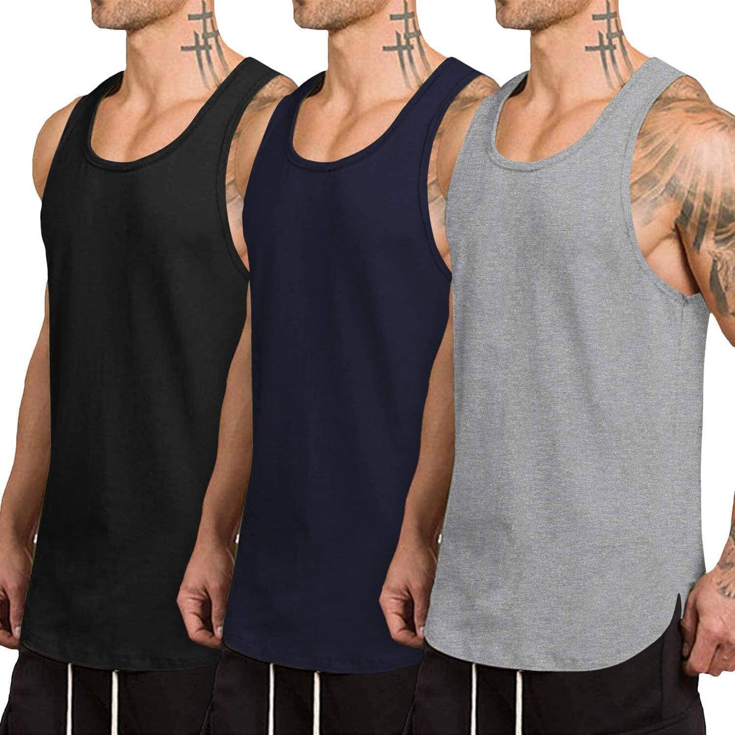 Pack de 3 Camisolas de Ginásio de Secagem Rápida (Apenas EUA)