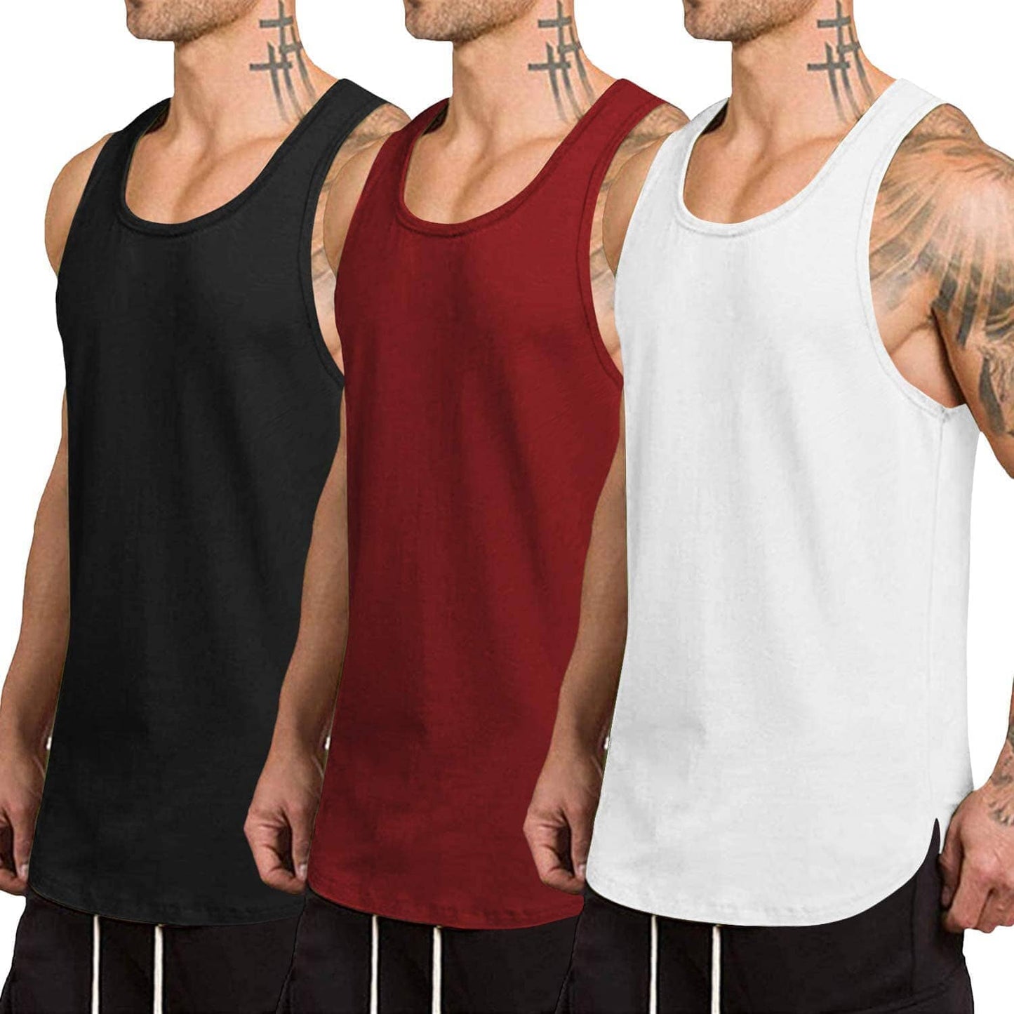 Pack de 3 Camisolas de Ginásio de Secagem Rápida (Apenas EUA)