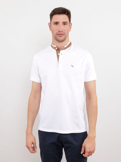 Polo Piqué Pé De Gola C/ Tecido Sintético
