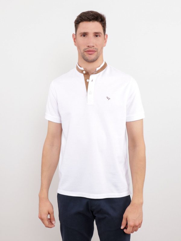 Polo Piqué Pé De Gola C/ Tecido Sintético