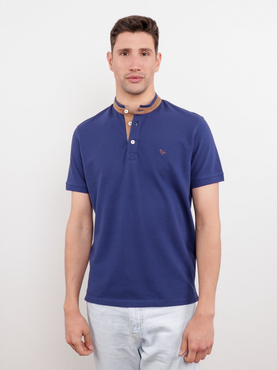 Polo Piqué Pé De Gola C/ Tecido Sintético