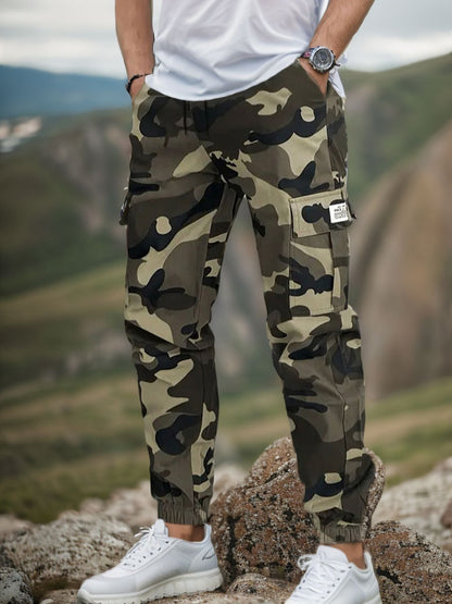 Calças Cargo Masculinas em Camuflagem de Luxo