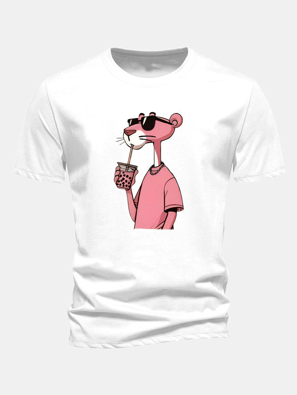 T-Shirt Pink Panther em Algodão Premium