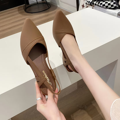 Sapatos Veloura Luxe de Cunha com Biqueira Pontiaguda