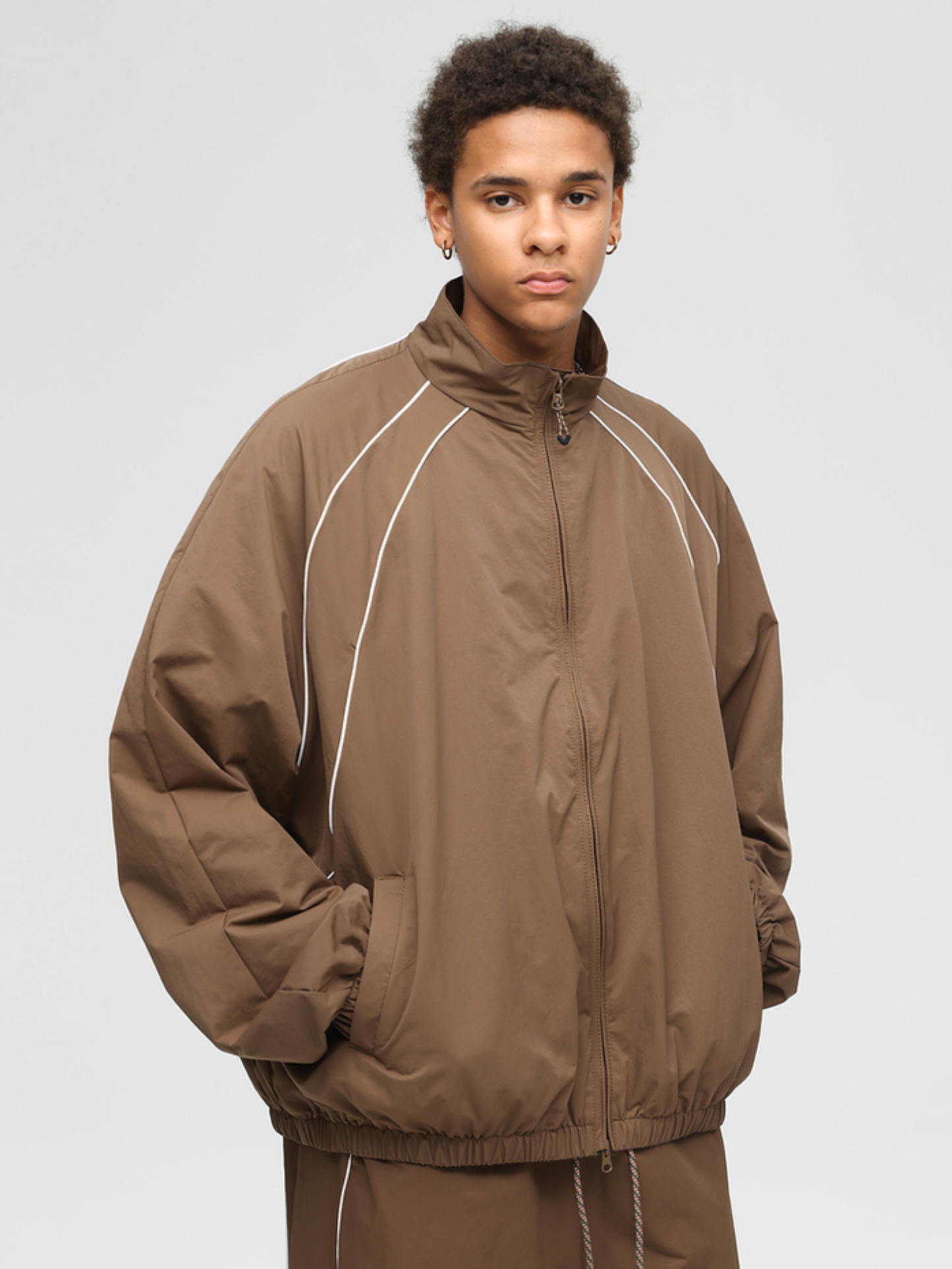 Casaco Unissexo Oversized à Prova de Vento e Repelente de Água