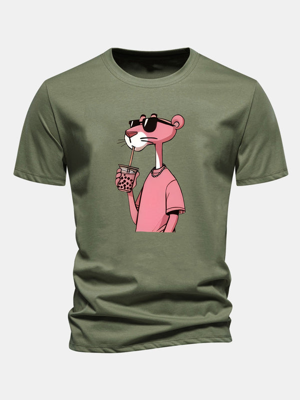 T-Shirt Pink Panther em Algodão Premium