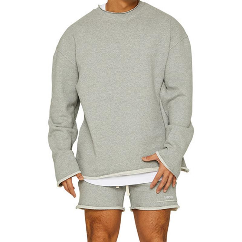 Conjunto de Calções de Sweatshirt para Homem em Cor Sólida 47733694Z