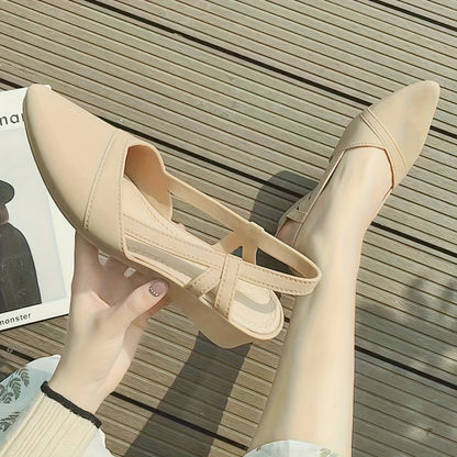 Sapatos Veloura Luxe de Cunha com Biqueira Pontiaguda