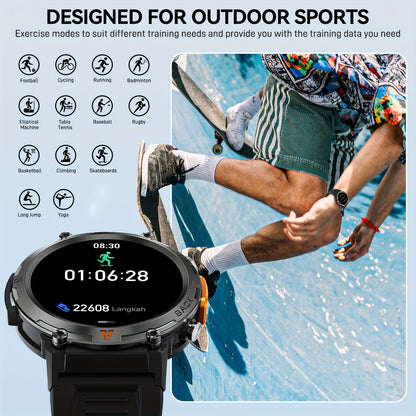 Relógio Inteligente Outdoor Premium com Lanterna e Chamadas