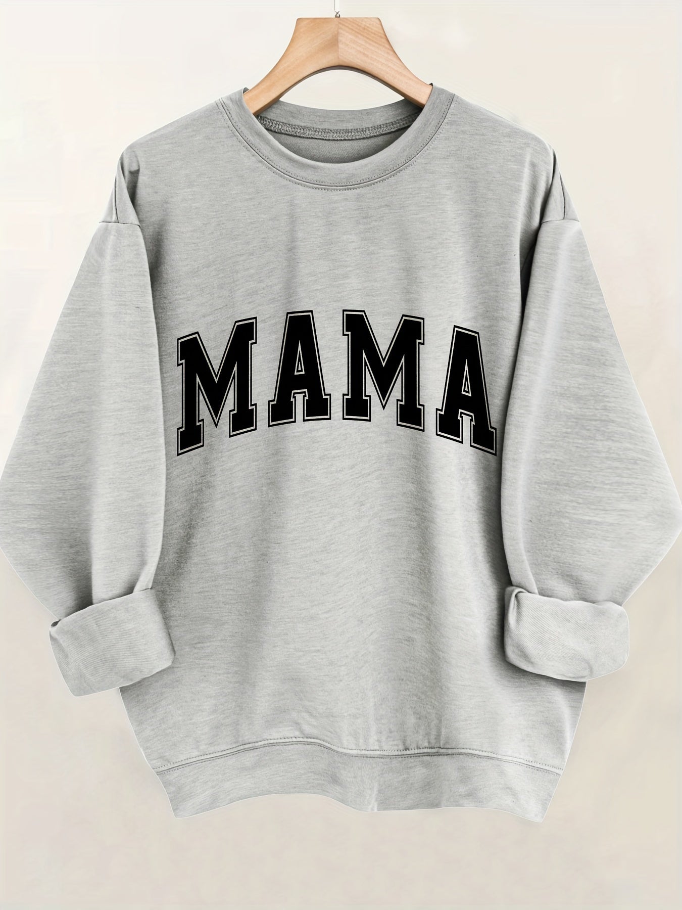 Sweatshirt com Impressão de Letras, Feminina