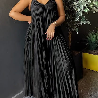Vestido Soléa Curve Luxe Plissado com Decote em V