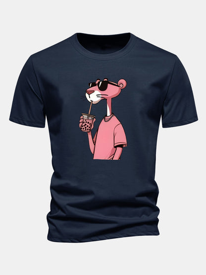 T-Shirt Pink Panther em Algodão Premium