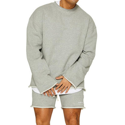 Conjunto de Calções de Sweatshirt para Homem em Cor Sólida 47733694Z