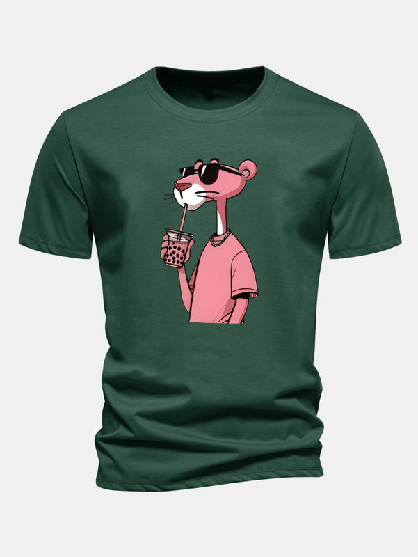 T-Shirt Pink Panther em Algodão Premium