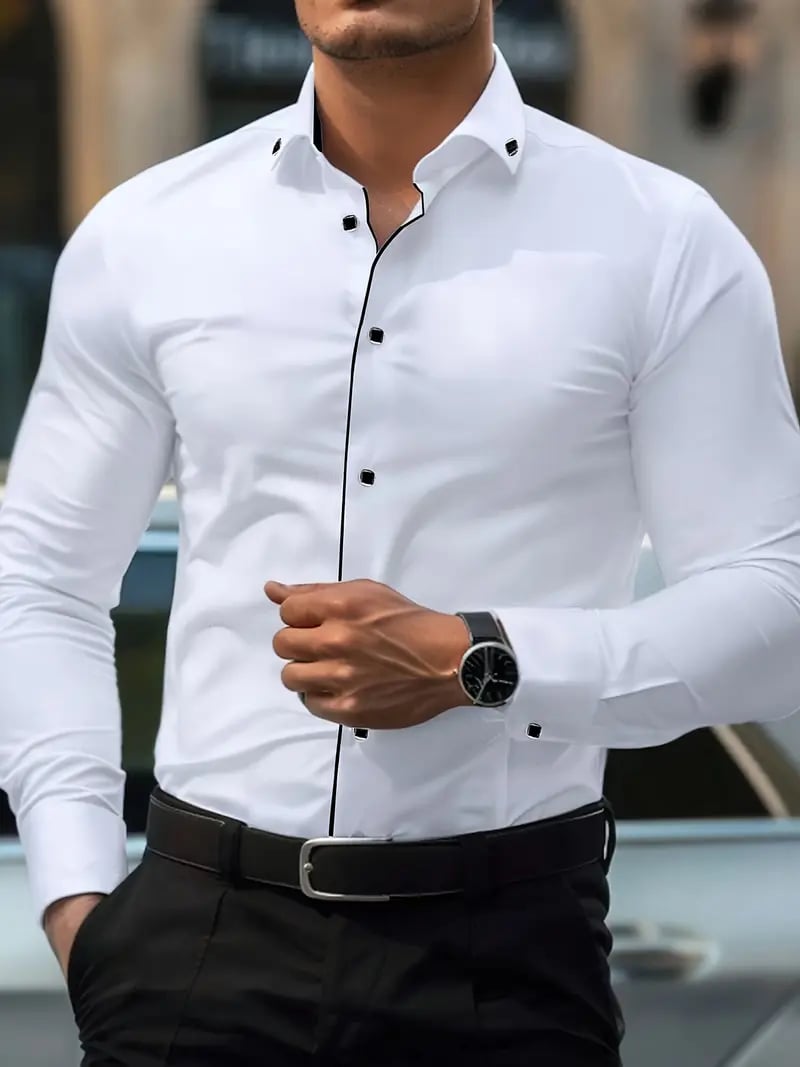 Camisa Casual Business com Estampa Street Style Premium