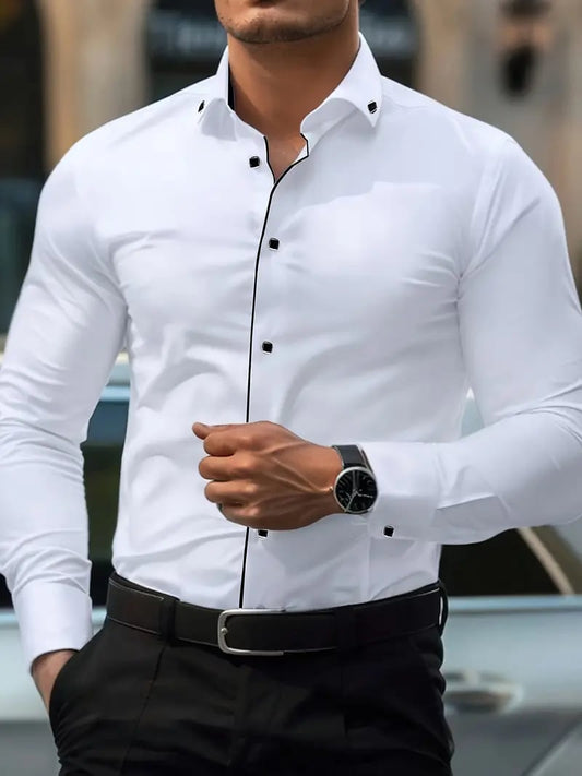 Camisa Casual Business com Estampa Street Style Premium