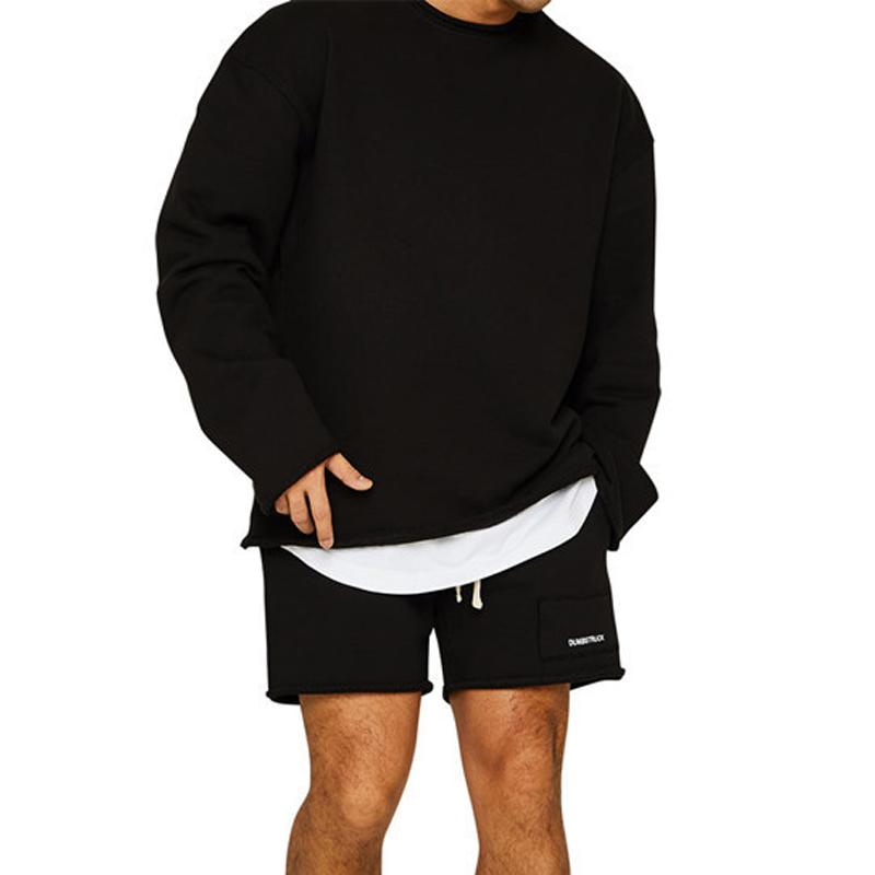 Conjunto de Calções de Sweatshirt para Homem em Cor Sólida 47733694Z