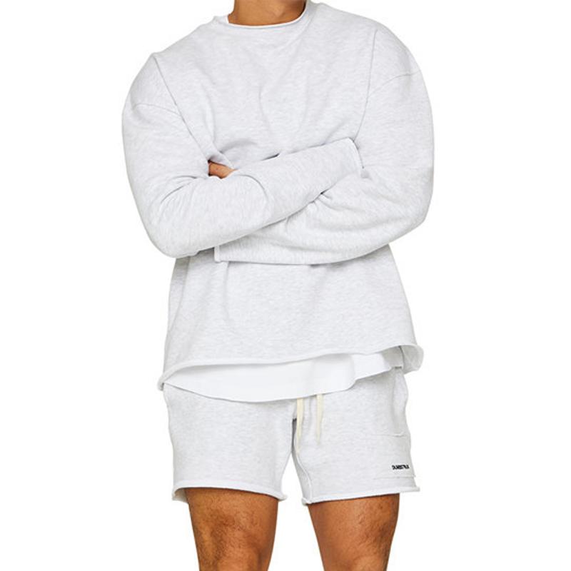 Conjunto de Calções de Sweatshirt para Homem em Cor Sólida 47733694Z