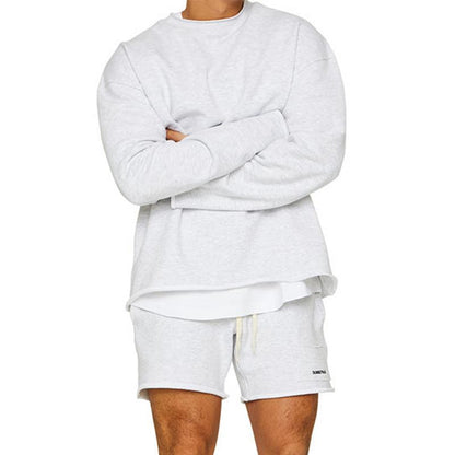 Conjunto de Calções de Sweatshirt para Homem em Cor Sólida 47733694Z