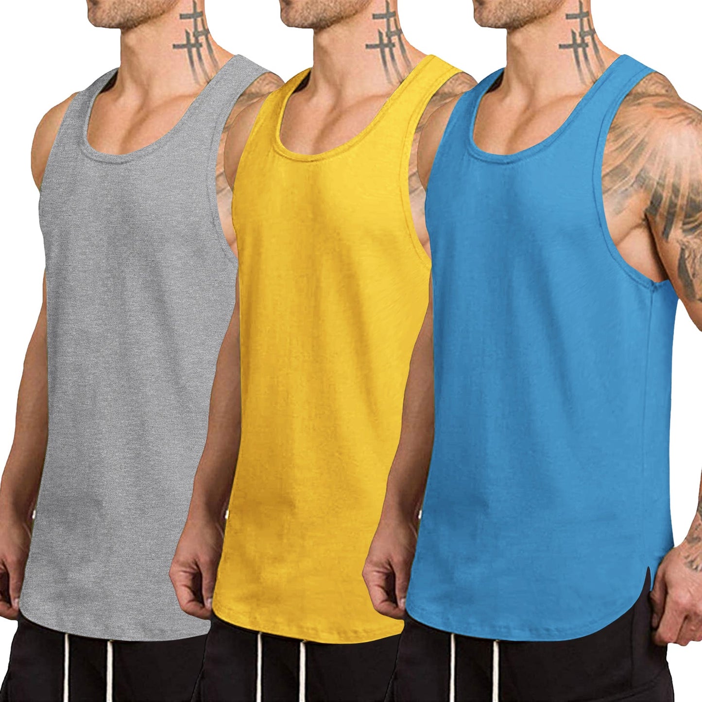 Pack de 3 Camisolas de Ginásio de Secagem Rápida (Apenas EUA)
