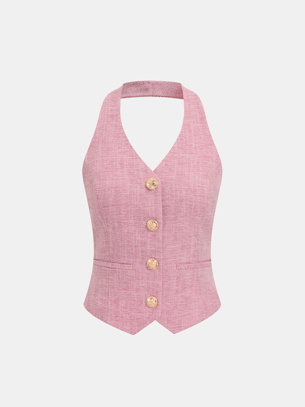 Conjunto de Top Halter & Calças Largas