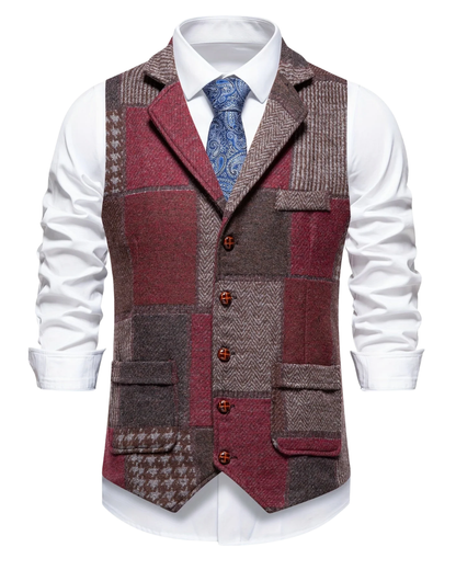 Colete Elegante em Patchwork