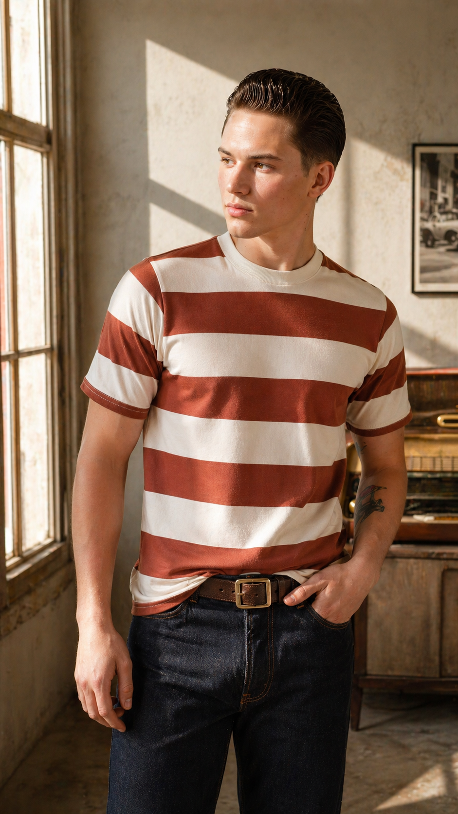 Camiseta Ringer dos anos 1940