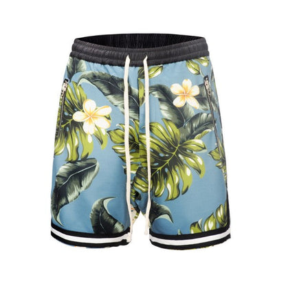 Calções Florais - Preto/Verde/Bege