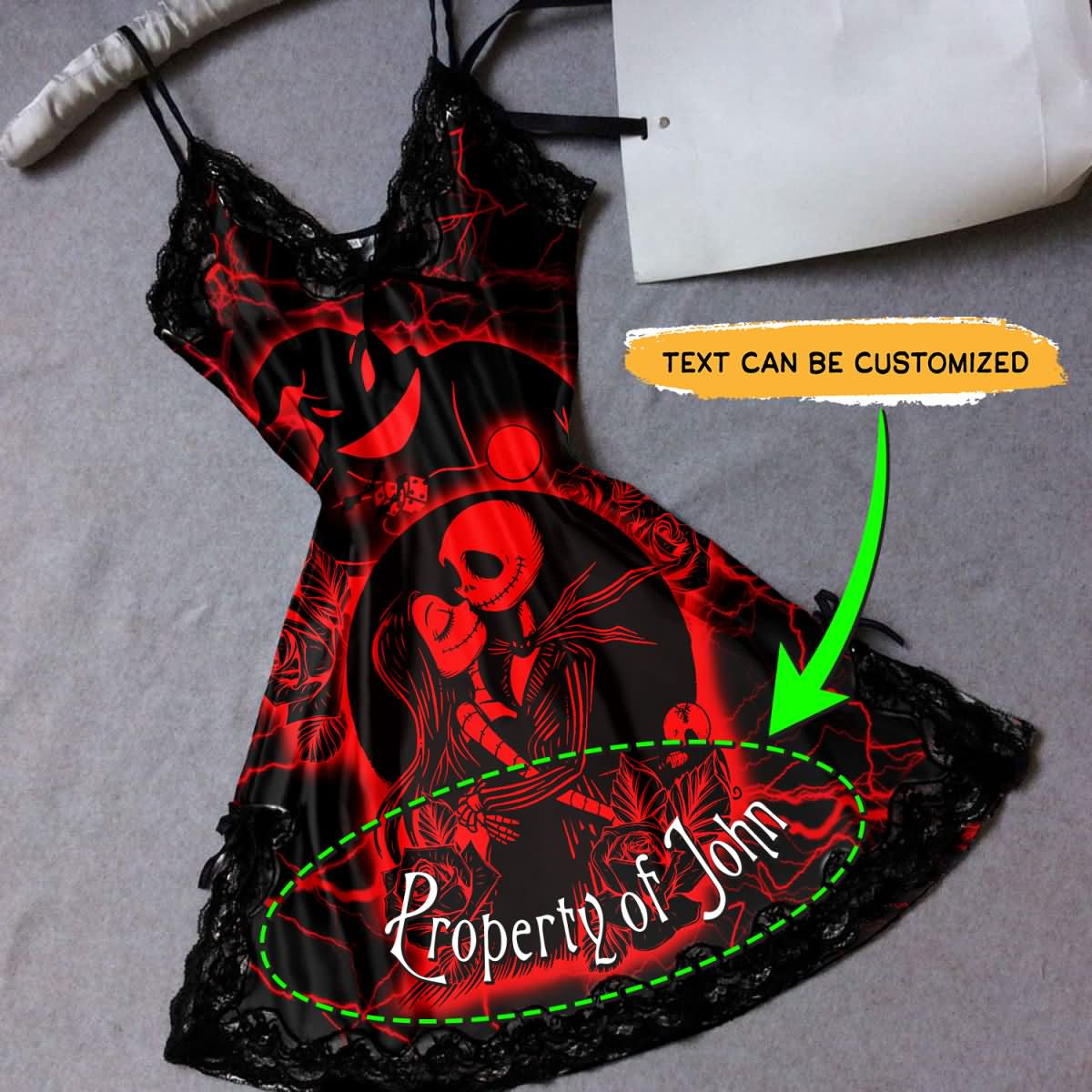 Camisa de Noite Babydoll em Renda Vermelha Elegance