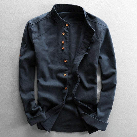 Camisa Prestige Estilo Japonês Katana em Linho e Algodão