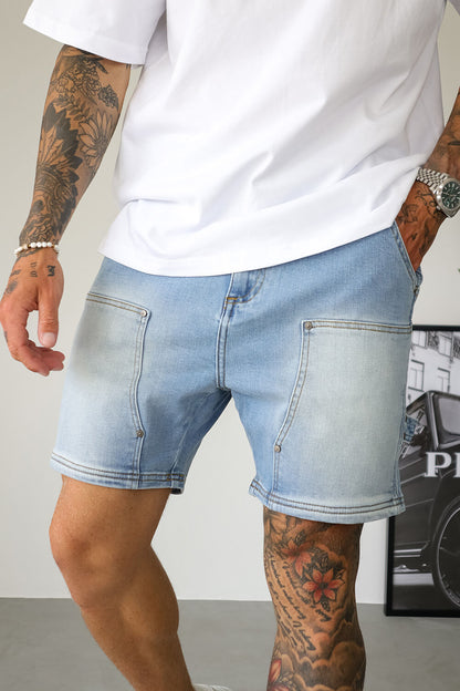 Calções de Denim Carpenter - Azul Claro