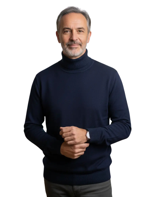 Camisola de Gola Alta em Caxemira Monte Carlo Prestige