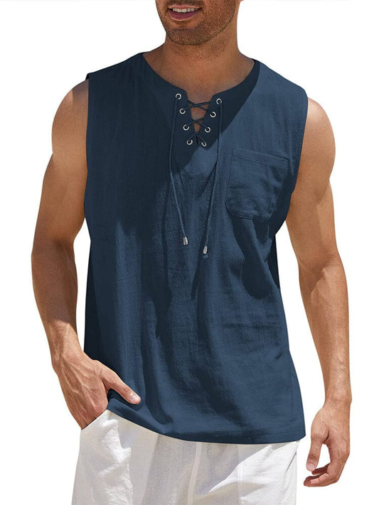 Camisola Sem Mangas de Linho