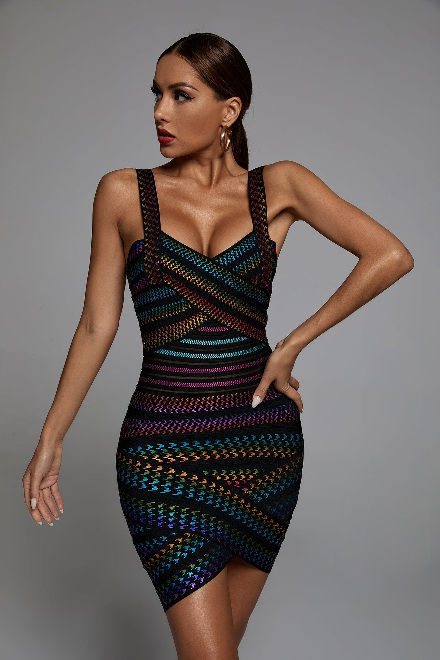 Vestido Mini Bandage Victoria Rainbow