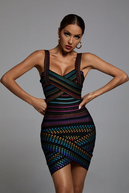 Vestido Mini Bandage Victoria Rainbow