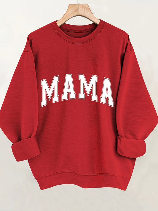 Sweatshirt com Impressão de Letras, Feminina