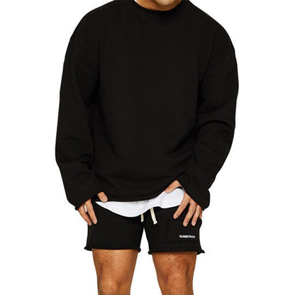 Conjunto de Calções de Sweatshirt para Homem em Cor Sólida 47733694Z