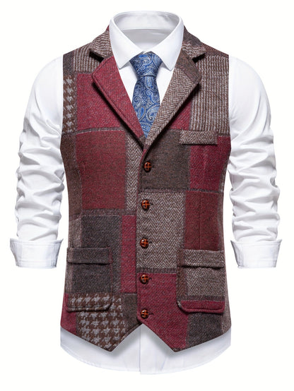 Colete Elegante em Patchwork