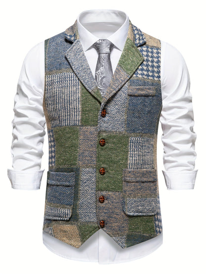 Colete Elegante em Patchwork