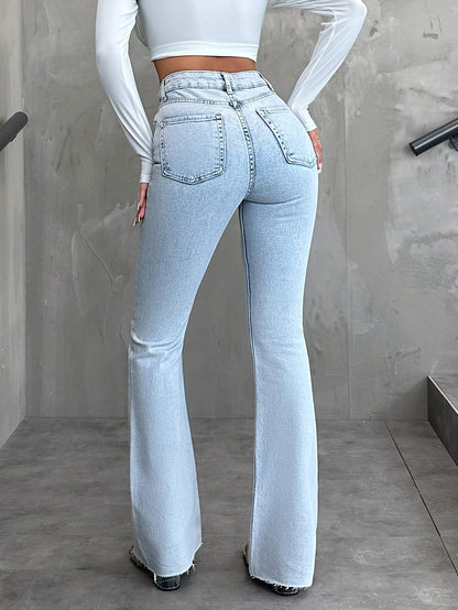 Jeans FlareMuse Luxe de Corte Flare com Elasticidade