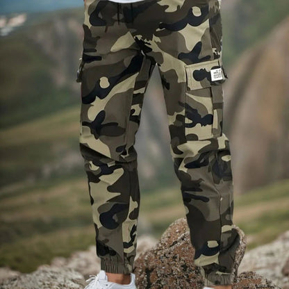 Calças Cargo Masculinas em Camuflagem de Luxo