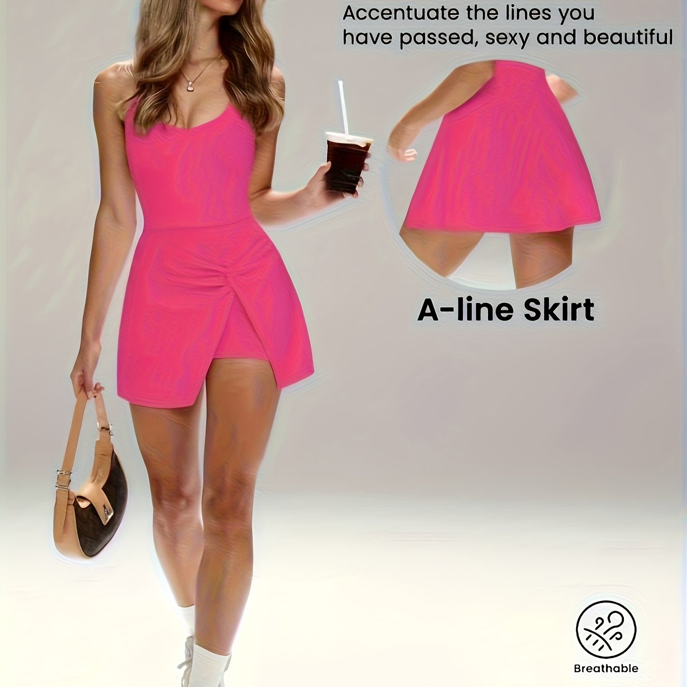 Vestido Desportivo Aeris Sculpt Luxe com Costas Cruzadas