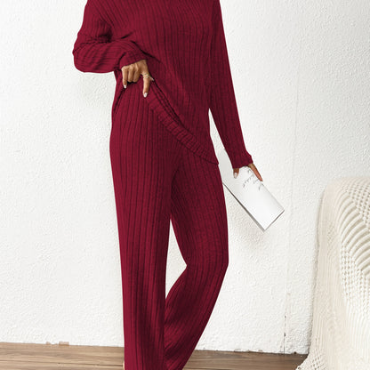 Conjunto Veloura Cozy Luxe de Malha Canelada com Fleece
