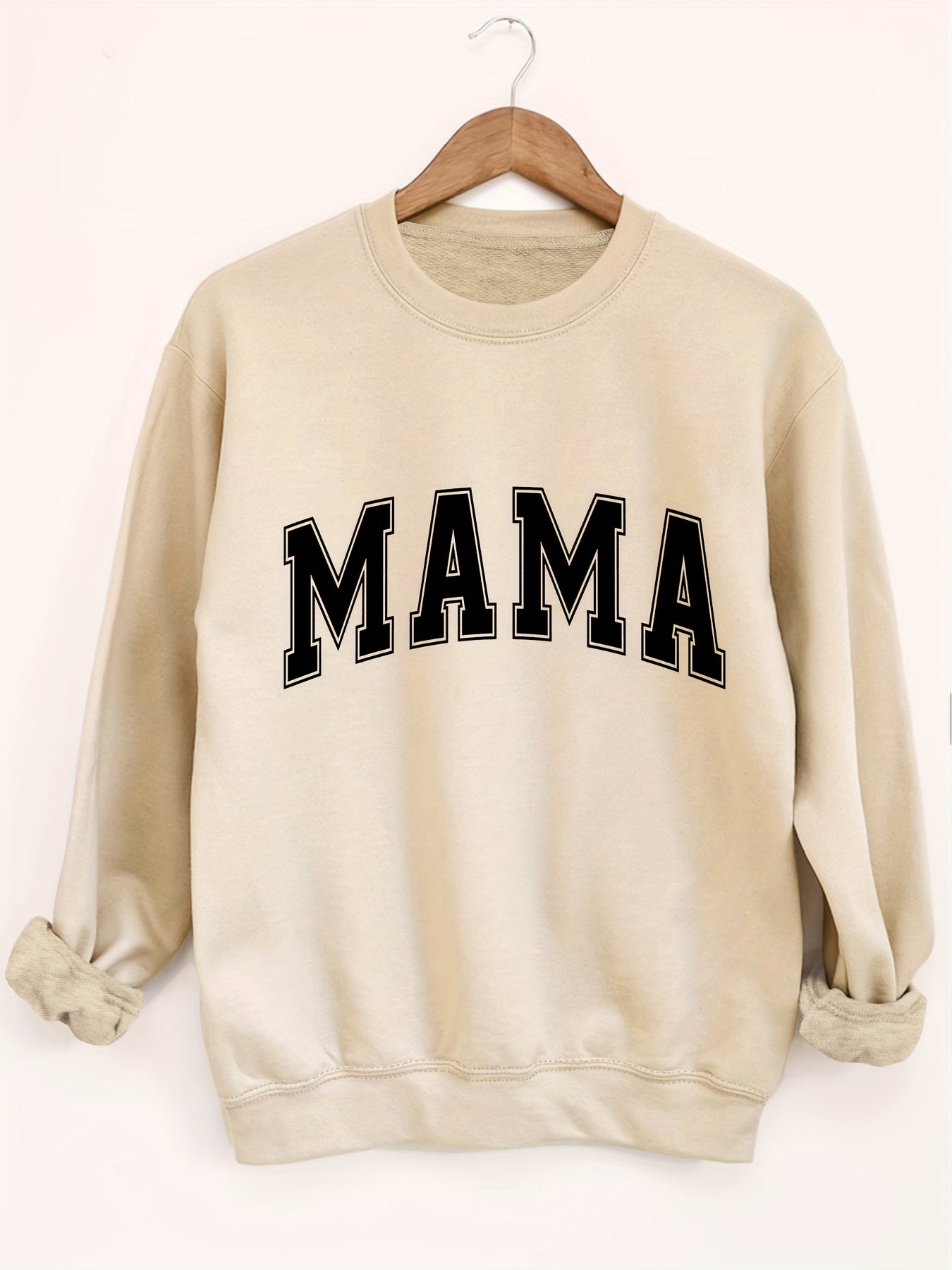 Sweatshirt com Impressão de Letras, Feminina