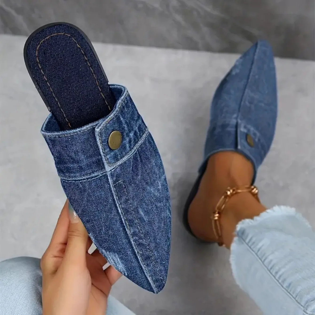 Mule Slide de Denim