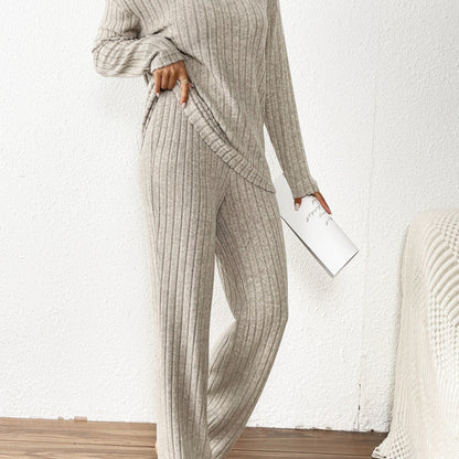 Conjunto Veloura Cozy Luxe de Malha Canelada com Fleece